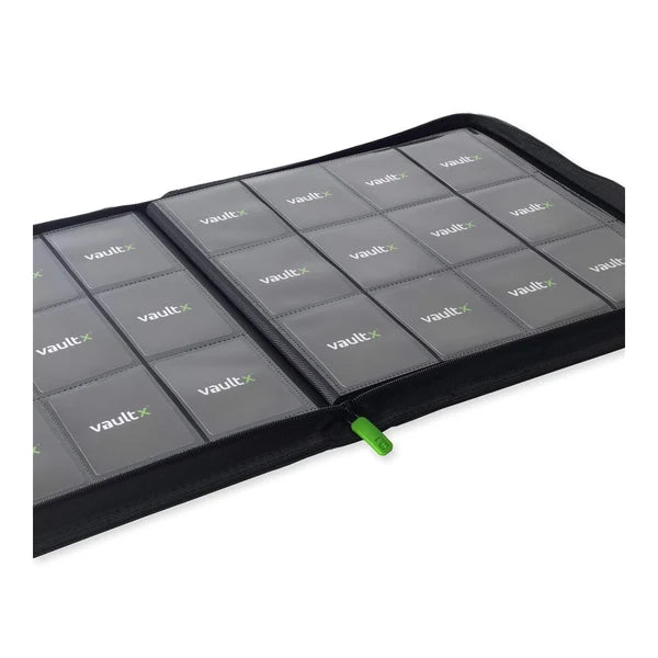 VaultX EXO-TEC Zip Binder 12 Pockets – Álbum Premium 480 Cartas con Cremallera Negro